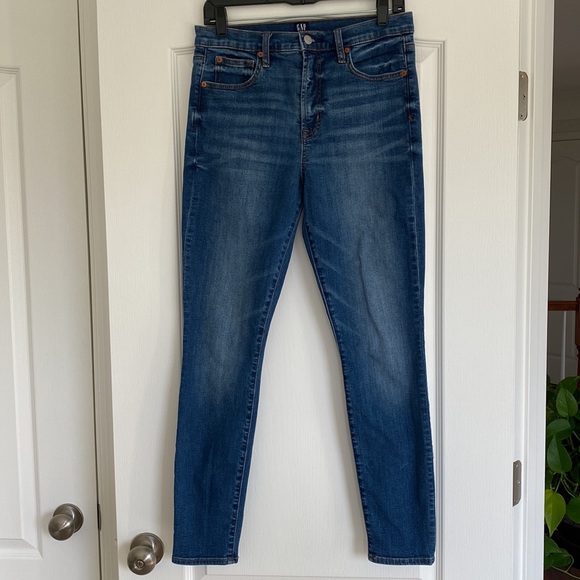 Medium blue GAP True Skinny high rise jeans - Picture 2 of 6